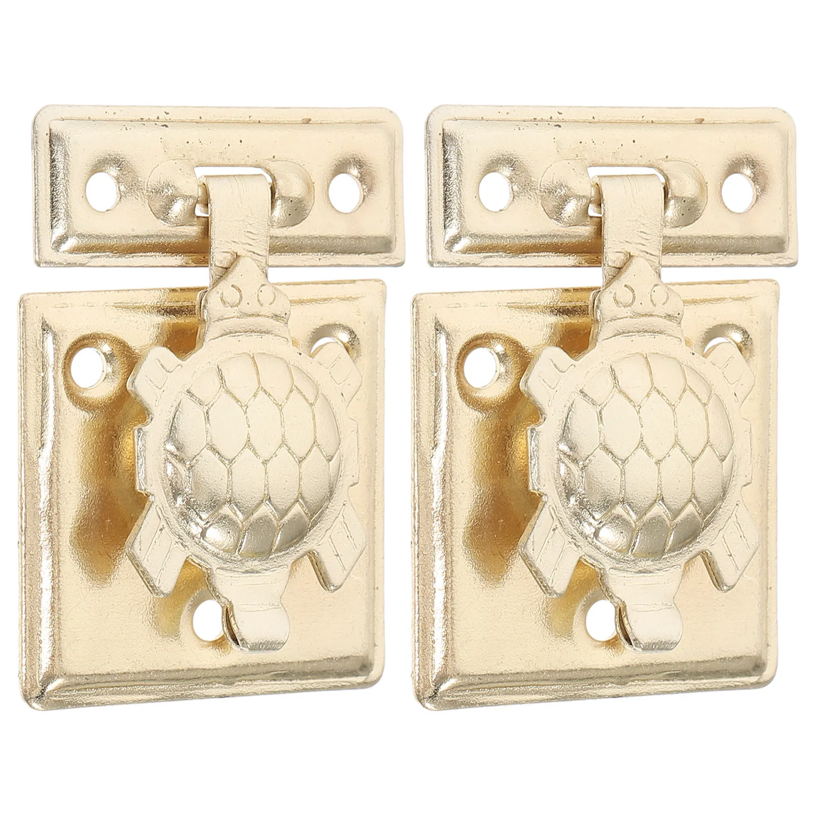 2Pcs Heavy Duty Iron Turtle Latch Lock Elegant Vintage Buckle for Presents Boxes Jewelry Cases Wood Storage Boxes Small Doors