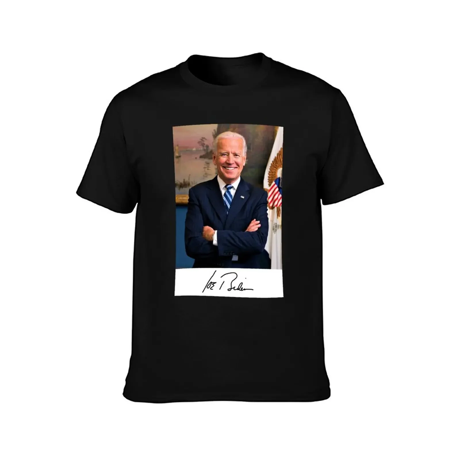 Joe Biden Signature Portrait T-Shirt custom t-shirts customs design your own Luxury man mens fashion