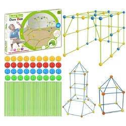 Crianças forts kit de construção construção fortaleza jogo tendas forte construir criança diy 3d castelos túneis montar tenda brinquedo presente para crianças