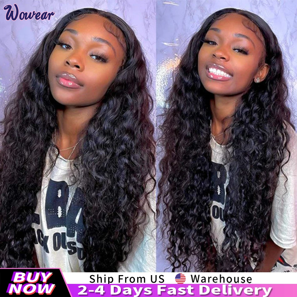 

40 Inch HD Lace Wigs 13x6 Human Hair Wigs Pre Plucked Curly Wigs Water Wave Lace Front Wig Deep Wave Lace Front Wigs Human Hair