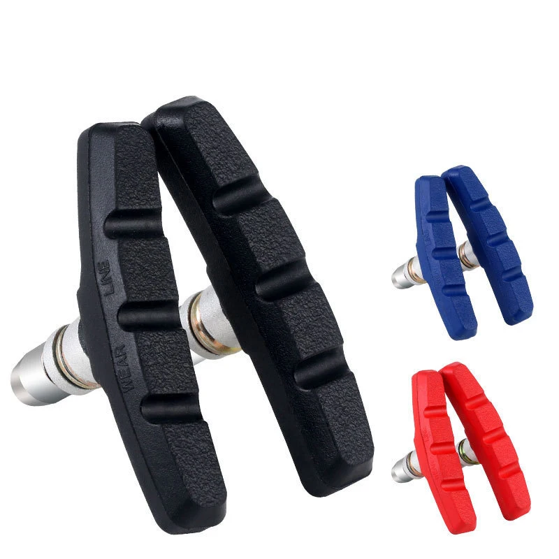 1 Pair Bike Brake Pads For Mountain City Folding Bikes Durable Bicycle Cycling Bike V Brake Holder Pads Shoes Blocks Black