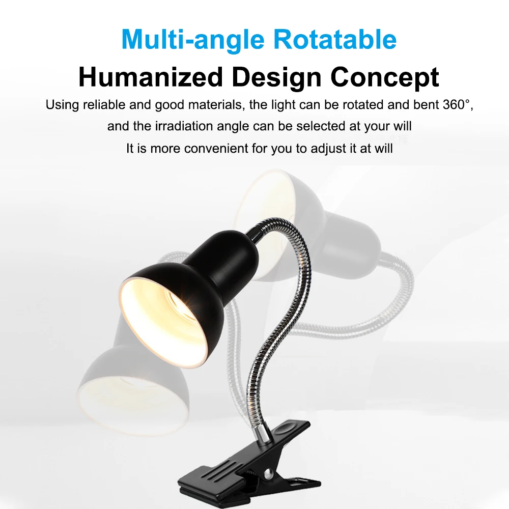 

Поворотный на 360 градусов держатель-прищепка для лампы УФ-излучения (UVA/UVB) для рептилий, для обогрева и сушки черепах