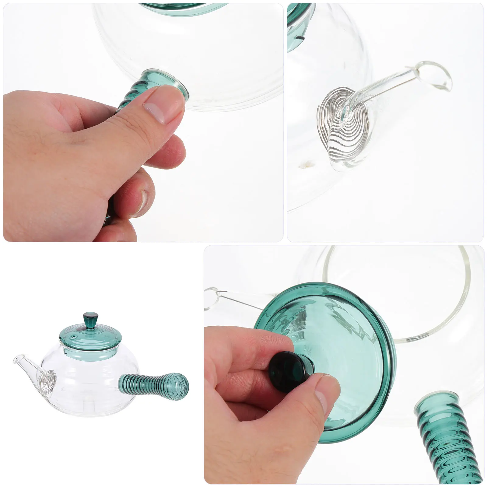 

Glass Tea Pot Transparent Infuser Design Teapot Heat-Resistant Clear Glass Container Home Supplies Cold Brew Tea Kettle