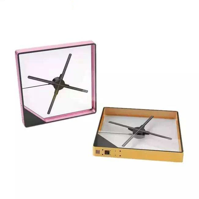Factory 45 56 65mm Led Hologram 3d Fan Display Advertising Projector Square Cover and case Dust Proof 3D Led Fan Display