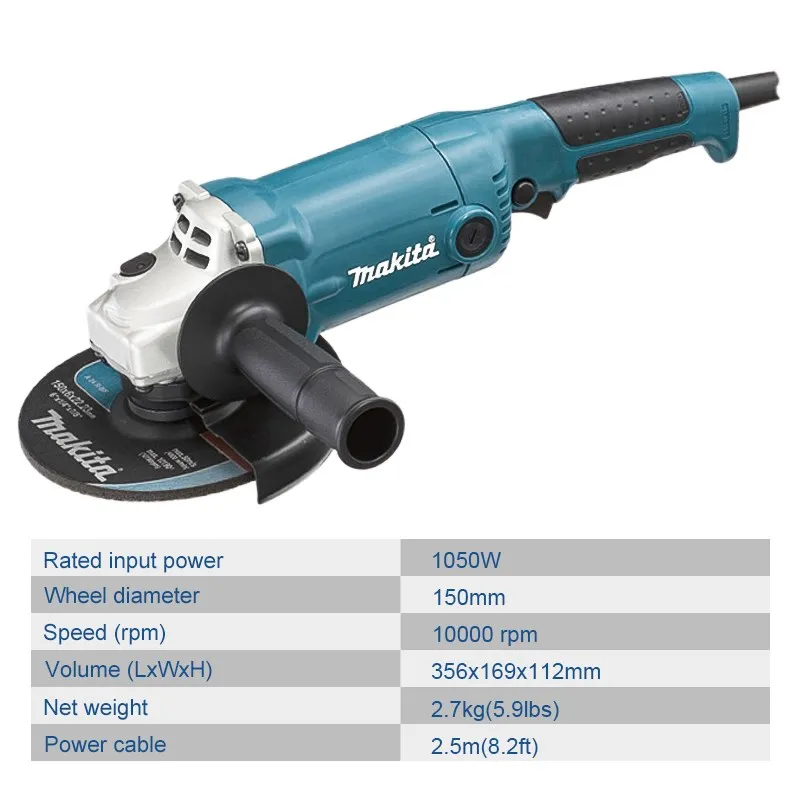 MAKITA Electric Angle Grinder Grinding GA6010 GA7062 9556HB Power Tools Machine