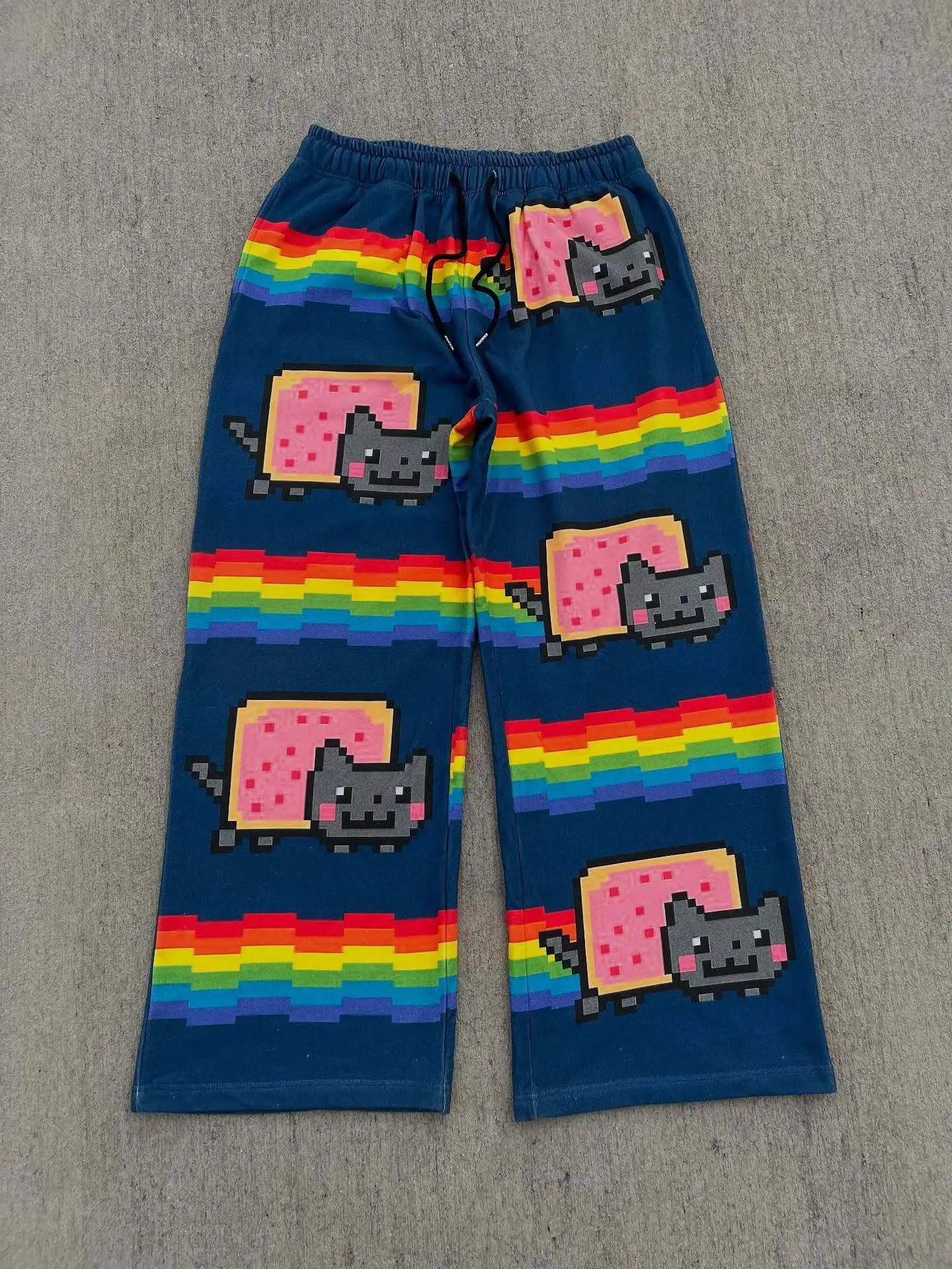 Popular Nyan Cat Sweatpants Y2k Pants Baggy Men Elastic Waist Streetwear Hip Hop Vintage Joggings Casual Pants Men Clothing - view 3