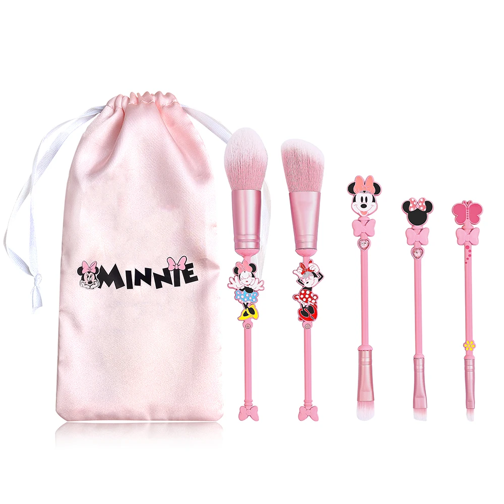 5 pcs Minnie Mouse Professional Makeup Brush Soft Portable Makeup Brush Foundation Blush Powder Eyeshadow Makeup Tools