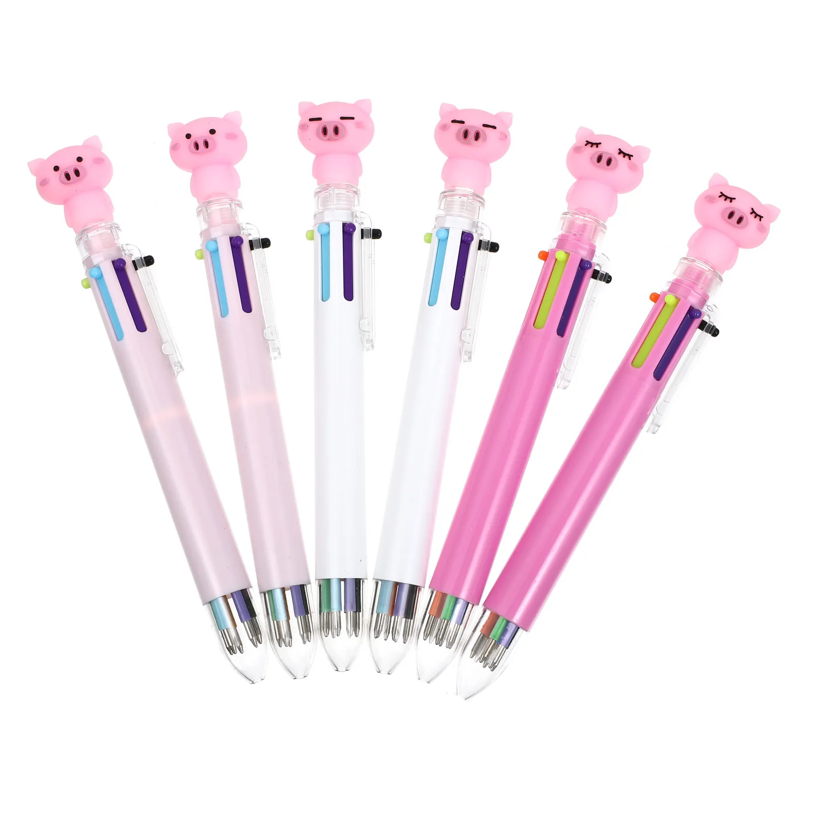 

Набор из 6 цветных шариковых ручек, эргономичные удобные ручки для письма, школьные принадлежности для студентов, канцелярские товары для офиса, подарок