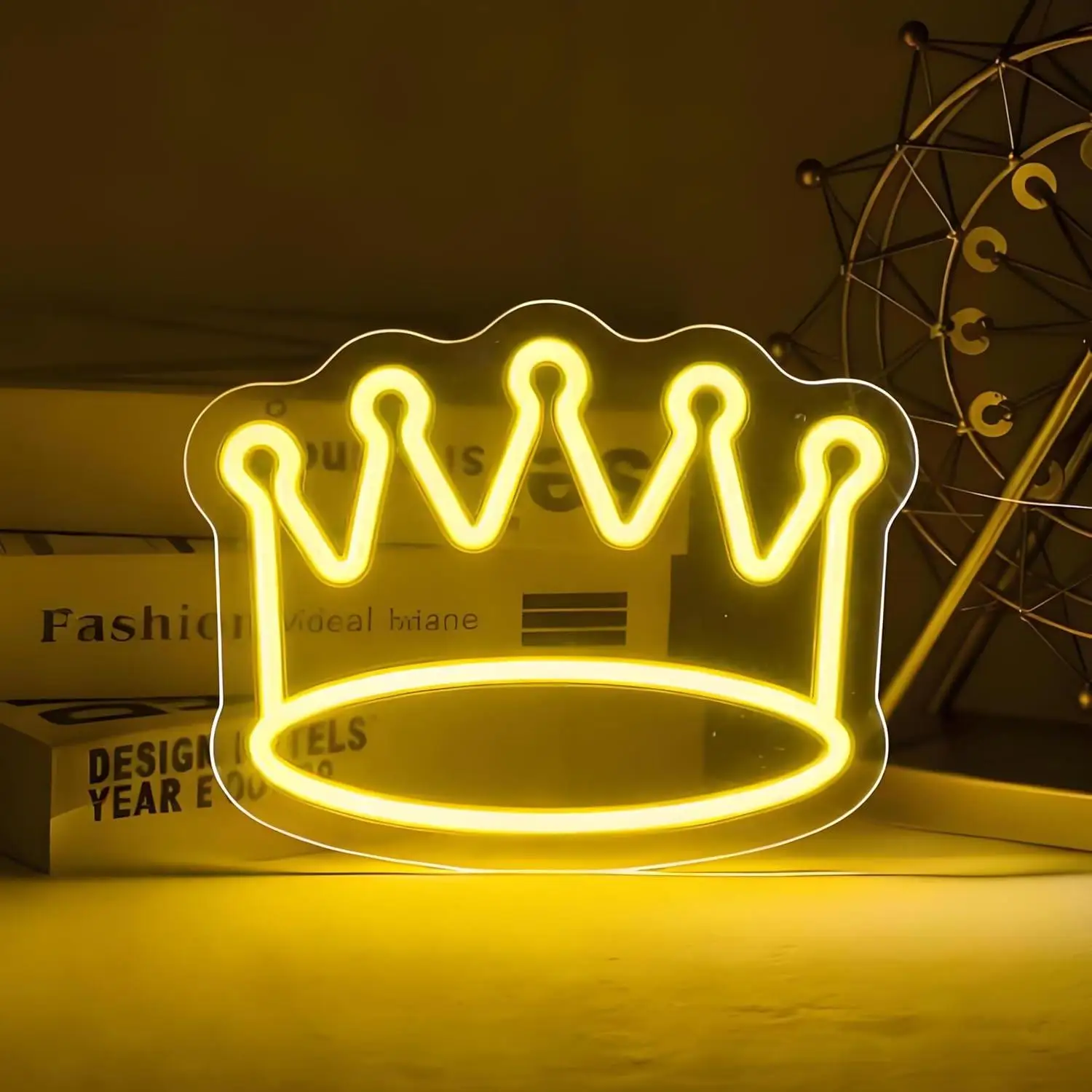 Crown Neon Sign USB Dimmable LED Neon Lights for Bedroom Bar Children's Room Decoration Special Gifts for kids Night Light