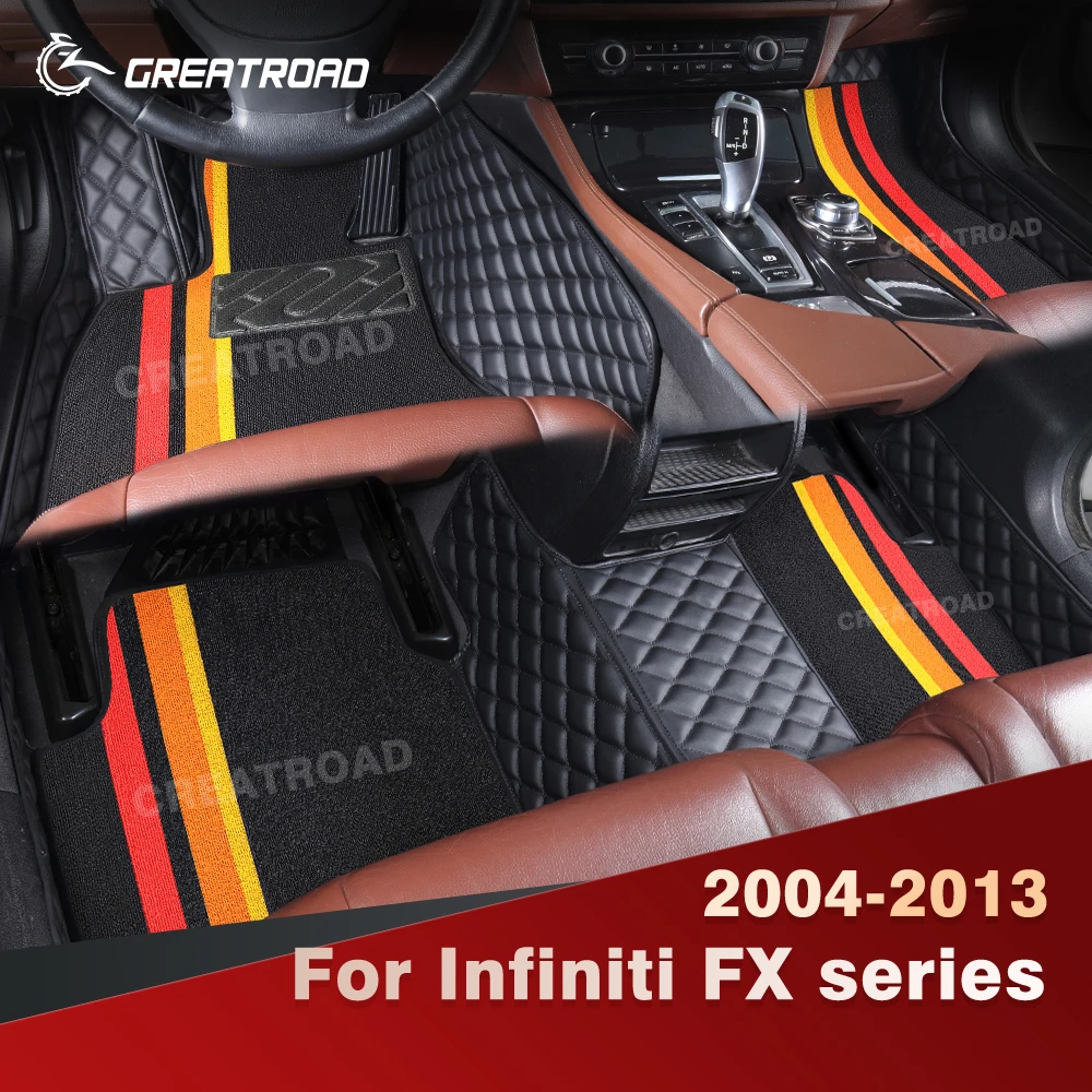 

For Infiniti FX series 2004-2013 Double Layer Car Floor Mats Custom Auto Carpet Cover Interior Accessories