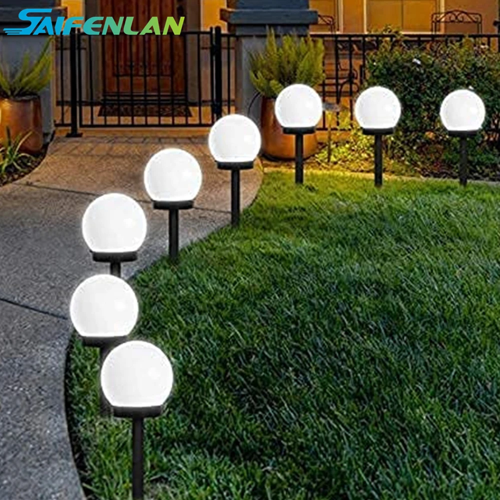 Globe Solar Garden Ball LED Lights, Lampe de pelouse étanche, Décoration extérieure, Décorations de cour, Catoway