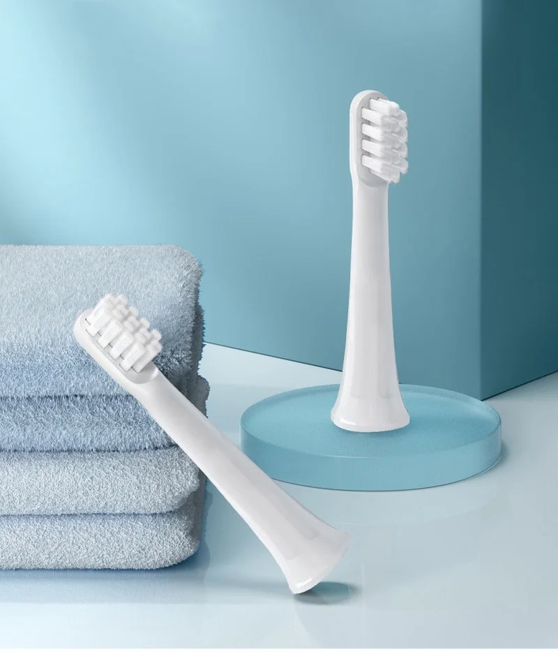 샤오미 미지아 T100 용 교체 칫솔 헤드, 전동 칫솔, 방수 청소, 미백, 건강한 브러시 헤드, 1-3 개