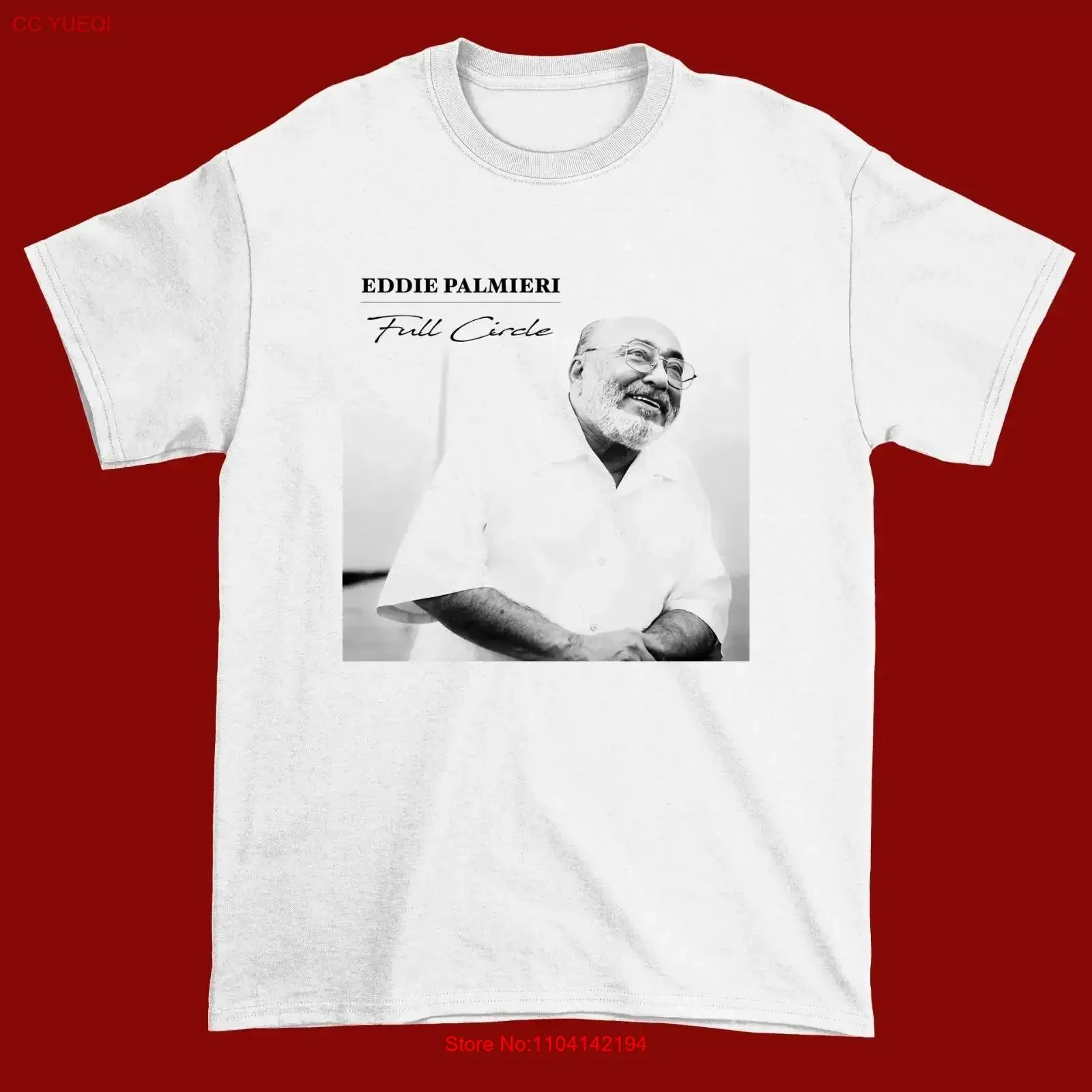 NOVO Eddie Palmieri Camiseta Branca Todos os Tamanhos S a 5XL MZ055 Vintage Lavada com Estampa Gráfica Designer Roupa Confortável para o Dia a Dia