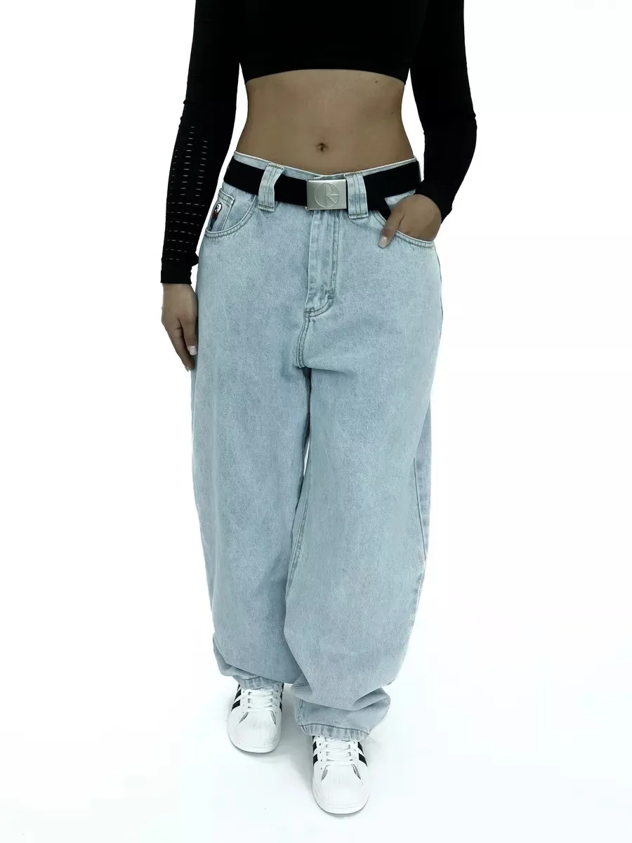 

Y2K Cartoon Embroidery Retro Blue Baggy Jeans Hip Hop Gothic Streetwear Classics Jeans Mens Womens Fashion Wide Leg Trouser