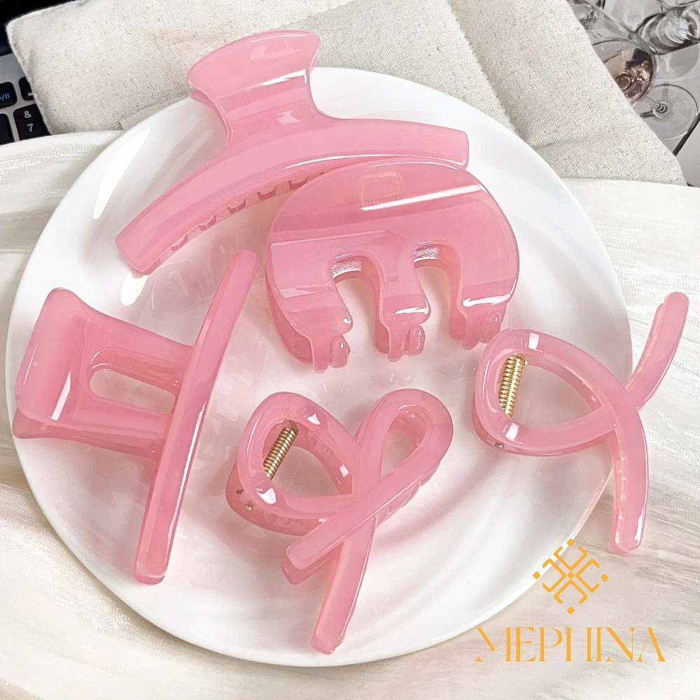 MEPHINA Refresh Haarklammern, rosa Serie, Haarklammern, Gelee-Haarspangen, vielseitige Haarnadel, niedliche Haarklammern, Zubehör für Frauen