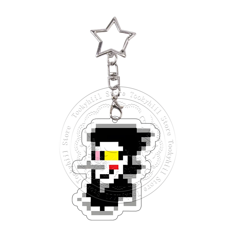 DELTARUNE Taschenanhänger Schlüsselanhänger Jevil Spamton Noelle Acryl-Schlüsselanhänger Holiday Ralsei Charaktere Kollektion Deko Geburtstagsgeschenk – Detail 4