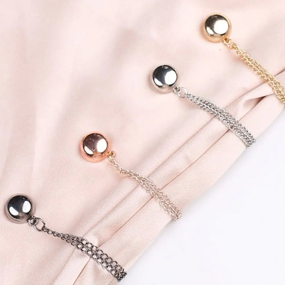Turban Accessories 4/8/12pcs Magnetic Clothing Attachment Clips Adjustable Trouser Leg Button Fasteners Retractable for Jeans