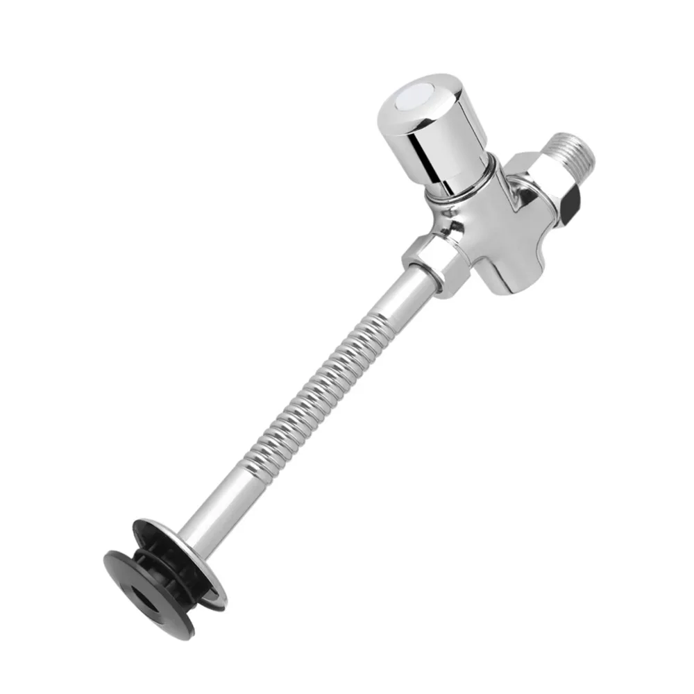 Button Type​ Urinal Flush Valve​ Bath Toilet Manual Delay Manual Delay Flush Valve ​Zinc Alloy​ Automatic Shutoff​