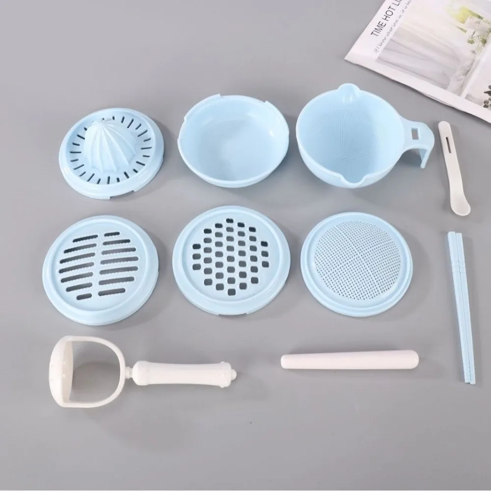 Solid color Baby Food Grinding Bowl Handmade Multifunctional Fruit Puree Grater Easy to Use Manual Operation Vegetables Grinder