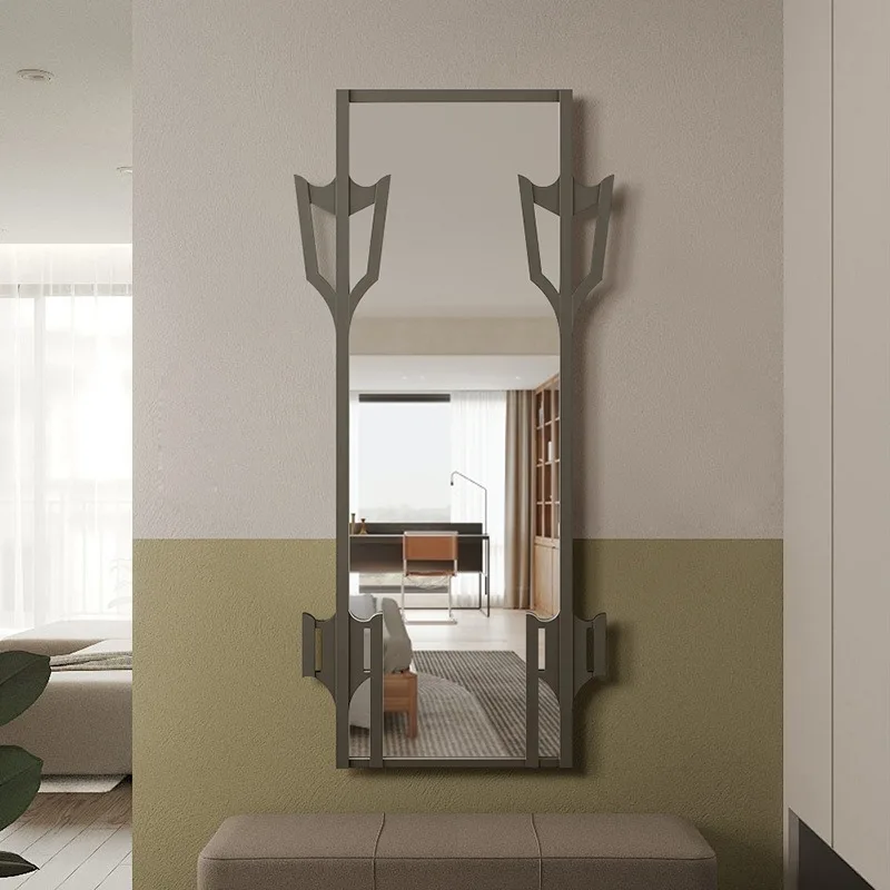 American wabi-**** creative design art floor mirror entrance entrance wall-mounted dressing mirror cloakroom fitting mirror