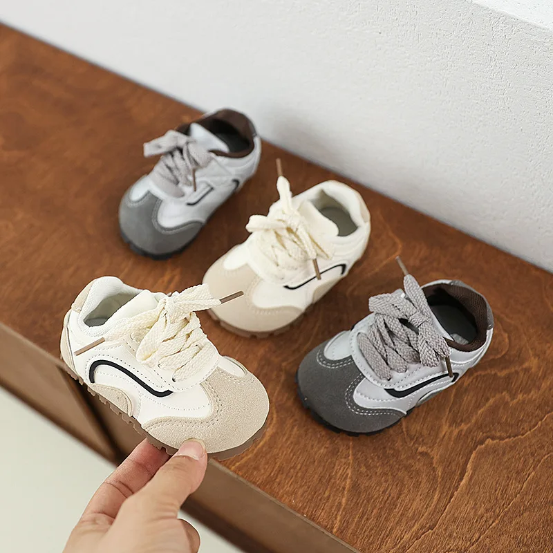 

New Kids Patchwork Boys Sneakers Spring Autumn Soft Toddlers Girls Sports Shoes Causal Versatile Children's First Walking Shoes