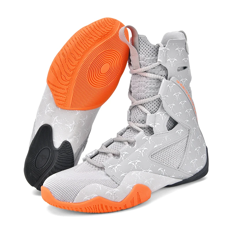 Super Cool Men Wrestling Shoe High Top Men Fighting Shoe Professional Man Boxing Boots Indoor Men Wrestling Sneakers Man