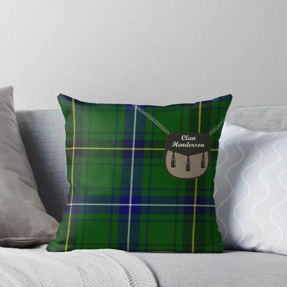 

Clan Henderson surname last name Scottish Clan tartan badge crest Throw Pillow Pillow Case pillow