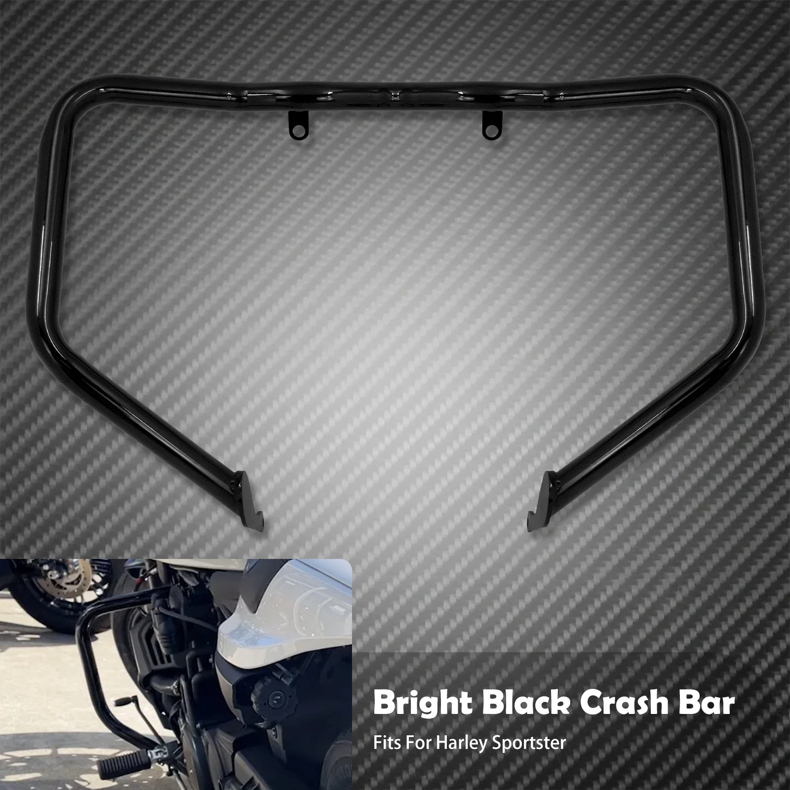 Motorcycle Front Engine Guard Highway Metal Crash Bar Black Falling Protector Bumpers For Harley Sportster S RH1250S 2021-2022