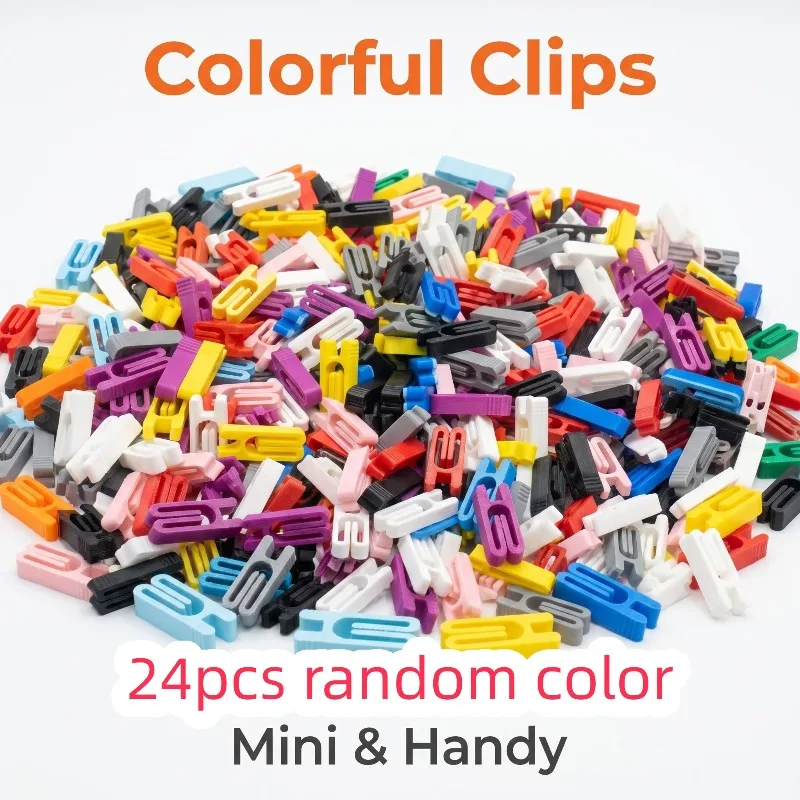 24Pcs Reusable Plastic Bag Sealer Clips, Good Sealing Performance Kitchen Accessory for Snack Pouch and Food Container Storage