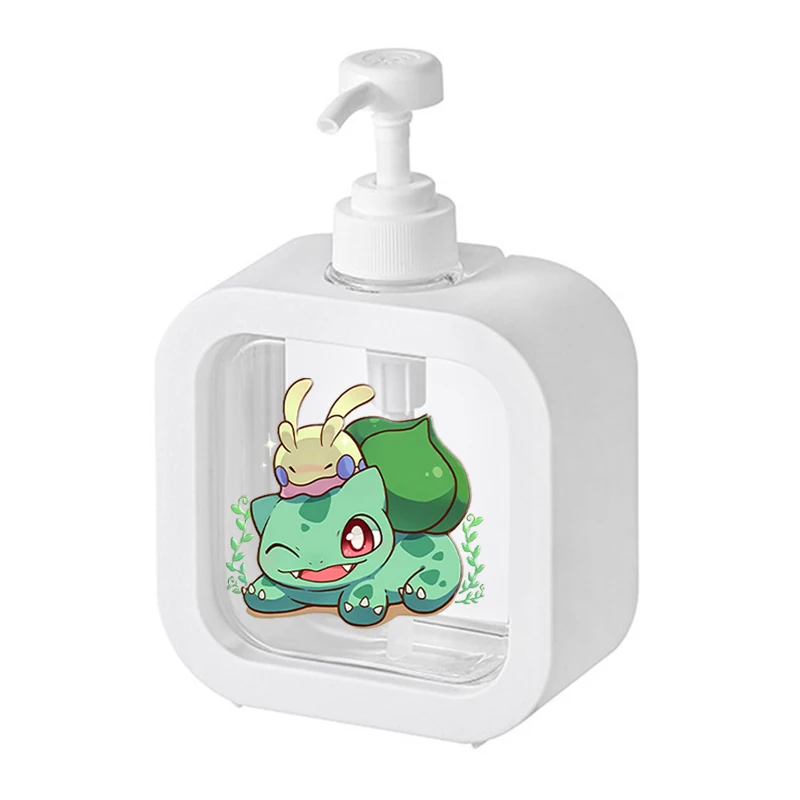 Pokemons Soap Dispenser Anime Pikachu Shampoo Bottle Clear Plastic Press Type Lotion Split Storage Container for Bathroom Kitche view 4