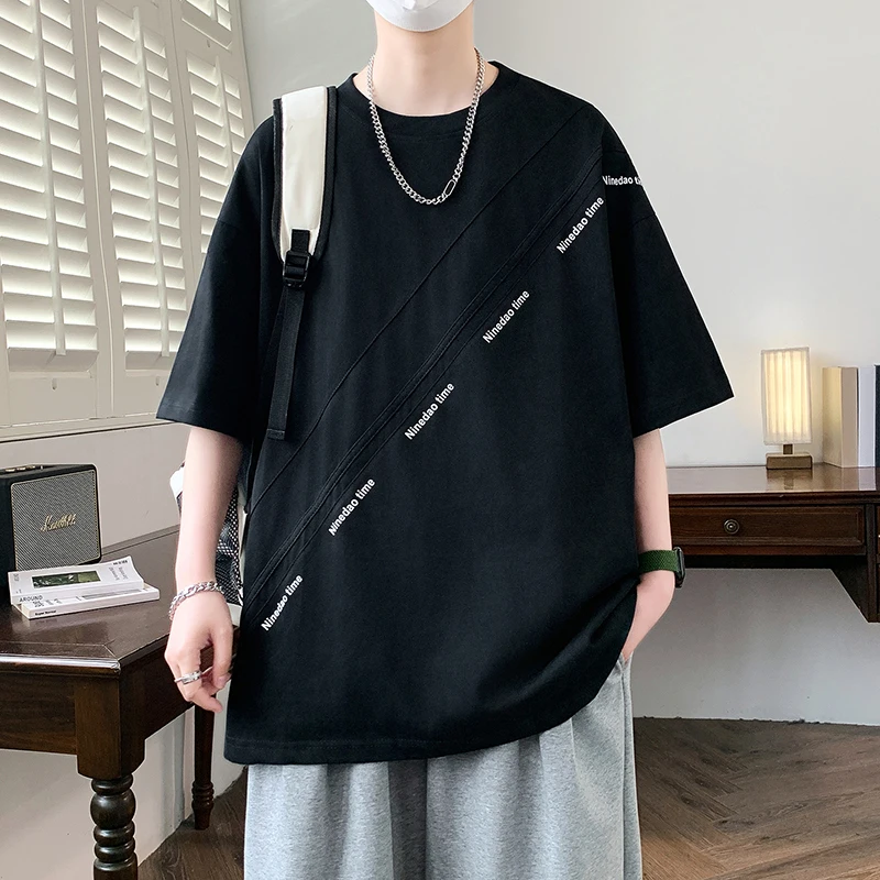 Fashion T-Shirt Summer Men's Streetwear Casual Short Sleeve Blouse Streetdress Hombre Male Clothing Camisa Men's T-Shirts Tees