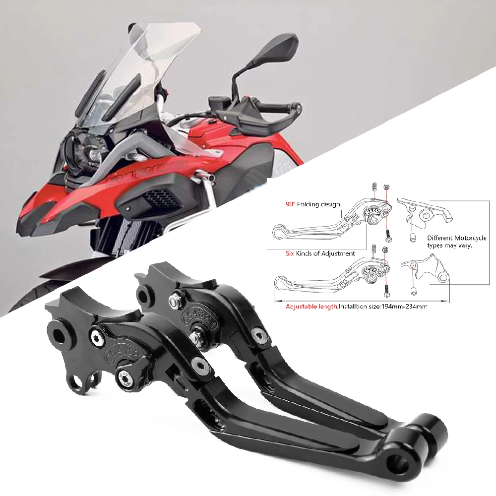 

For BMW R1250GS ADV LC GS R1200 Adventure 2014-2024 Motorcycle Brake Clutch Lever Set Adjustable Folding Extendable Refit Bar