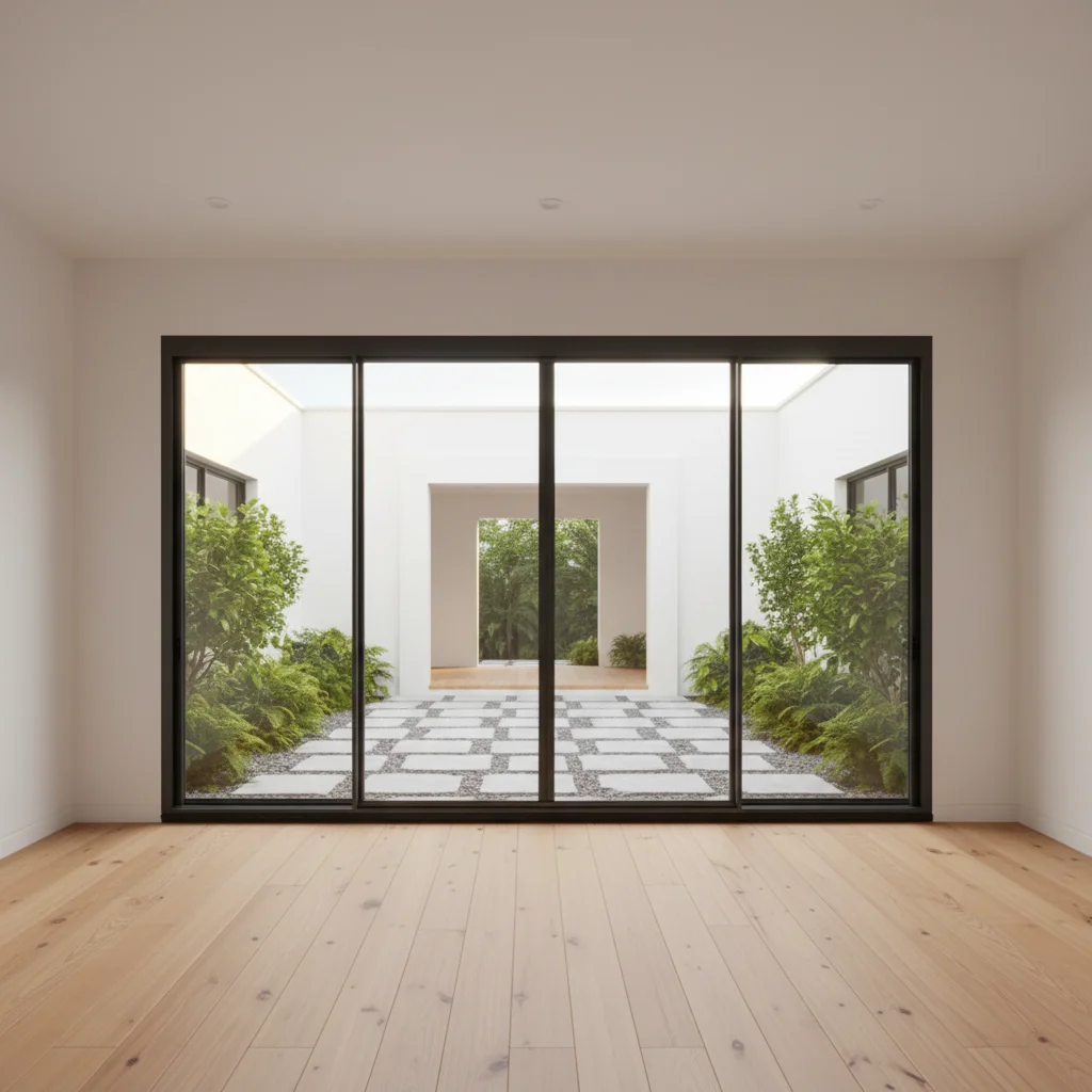 Fashionable Villa Living Room Atrium Sliding Door Multi Panel Aluminum Sliding Glass Doors Excellent Workmanship Sliding Doors
