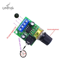 LM386 10W Audio Amplifier Board Mono 3.5mm DC 3-12V Volume Control Mini AMP Module Adjustable volume