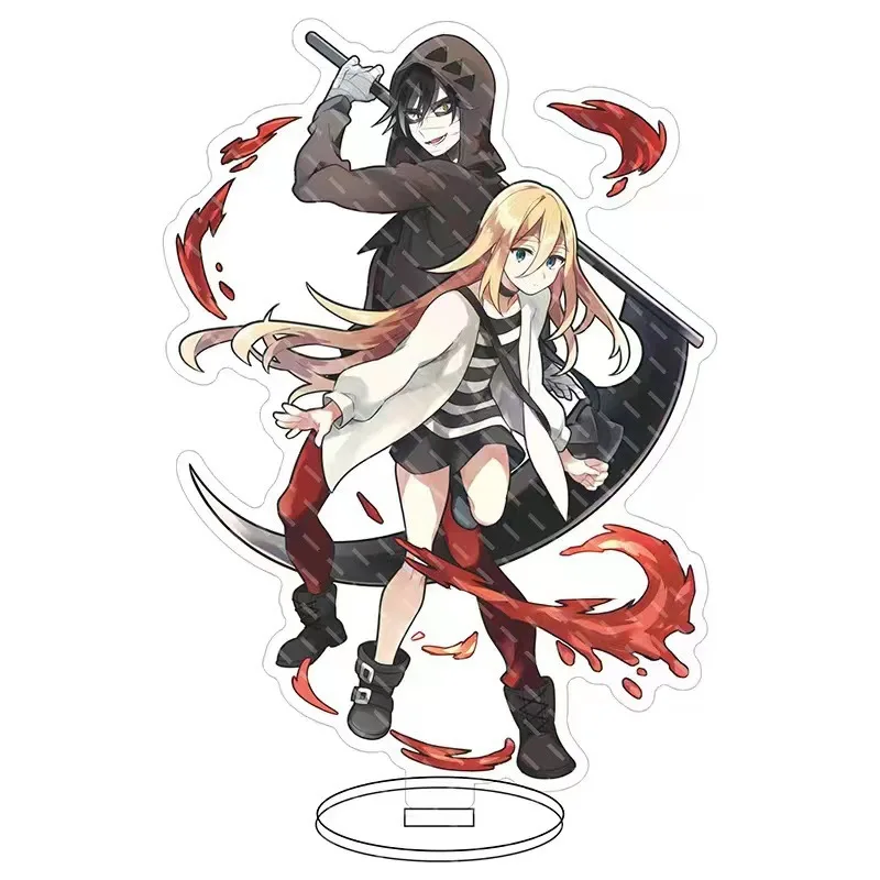 Anime Angels of Death Keychain Cartoon Figure Satsuriku No Tenshi Foster Isaac Rachel Acrylic Pendants Cute Model Stand