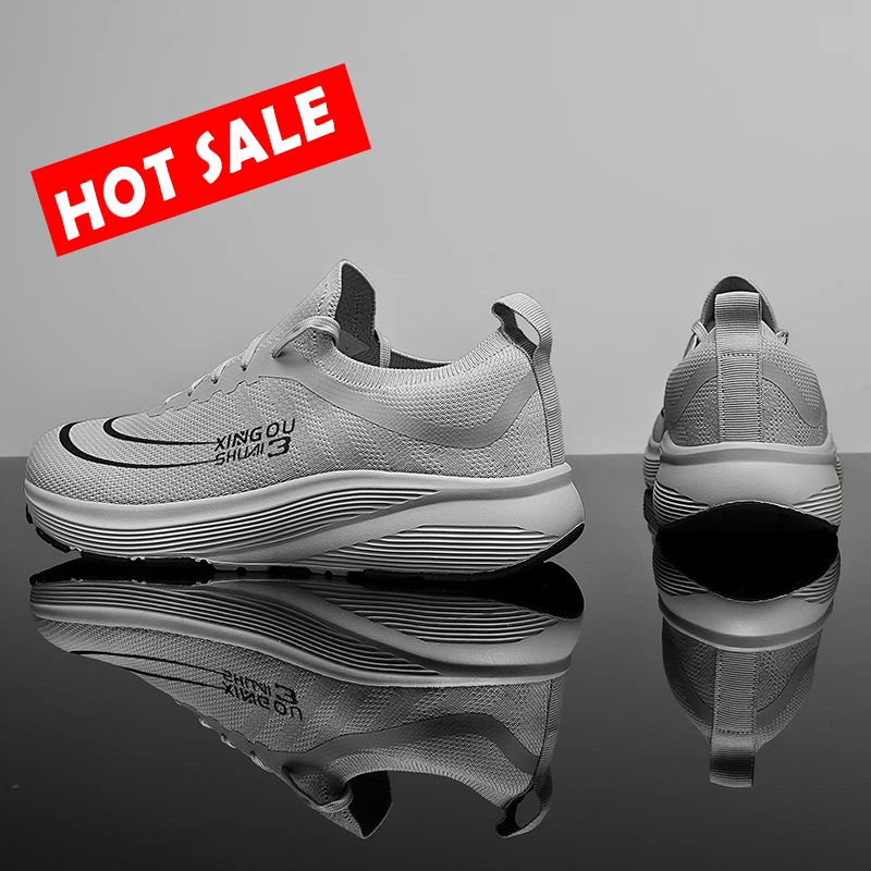 

Size 46 Marathon Men Running Shoes Breathable Outdoor Sports Shoes Lightweight Sneakers Comfortable Athletic Training Footwear