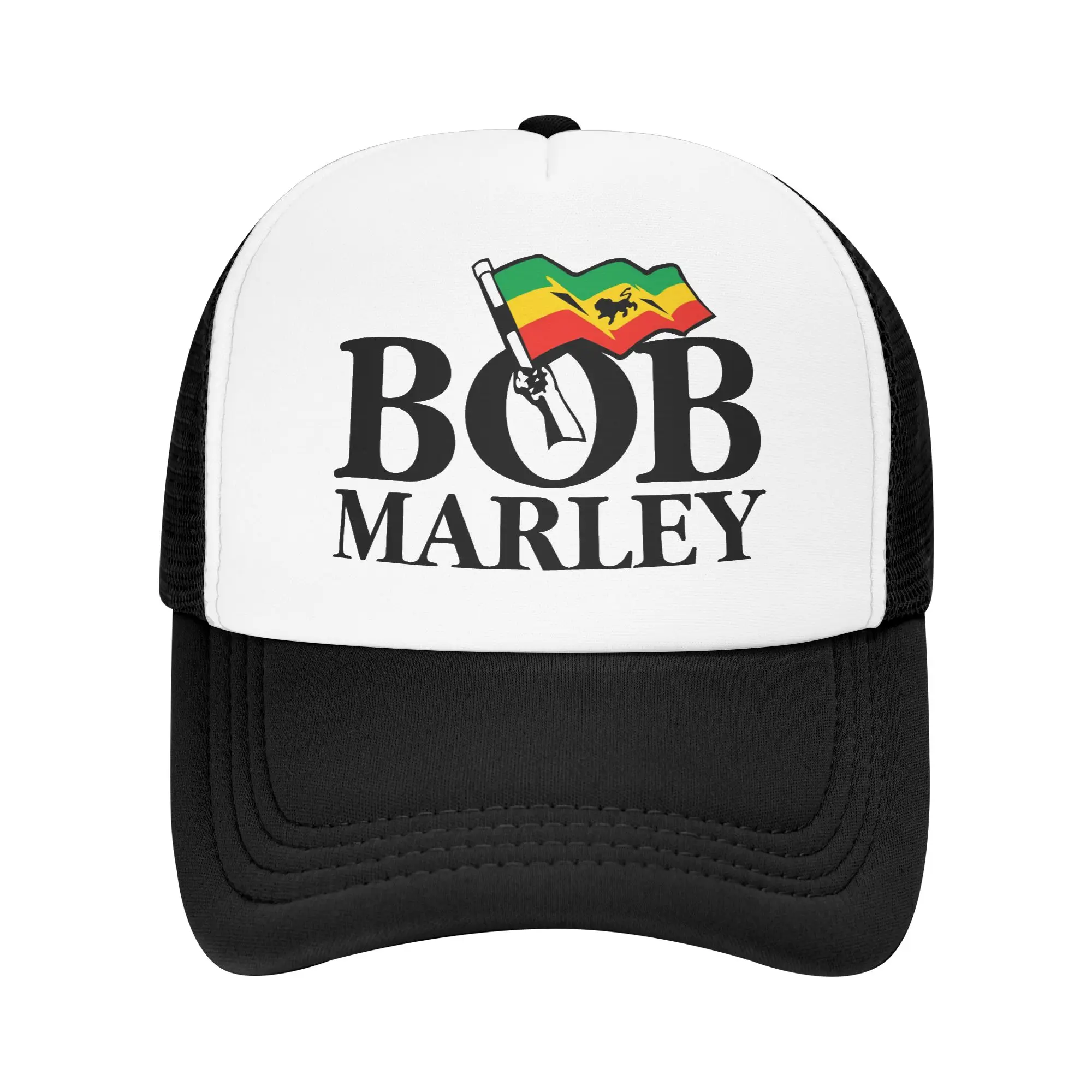 Jamaica Reggae Rock Bob Marley Trucker Hat Men Women Adjustable Unisex  Baseball Cap Summer Dad Hat