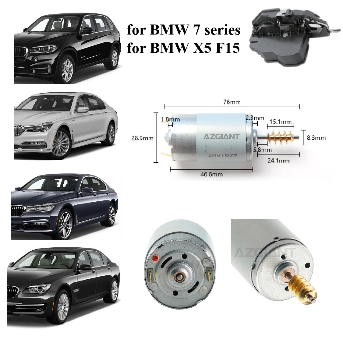 

Motor for BMW X5 F15/7 Series Door Lock Latch Lid Actuator 51207323782 51217185689 Soft Close System Power Front Left