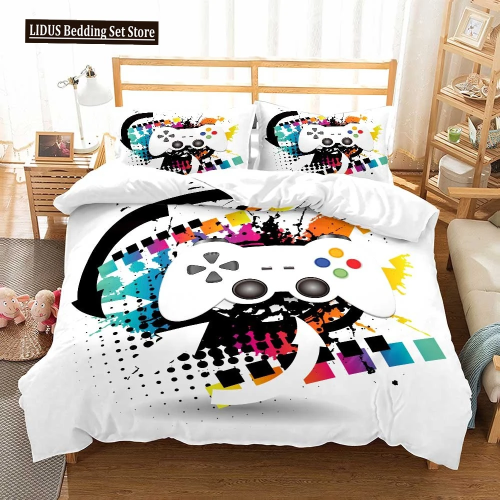 

Gamepad Kids Bedding Set Game Gamer Modern Luxury Duvet Cover Sets Queen King Single Size Comforter Cover 2/3pcs Quilt Cover