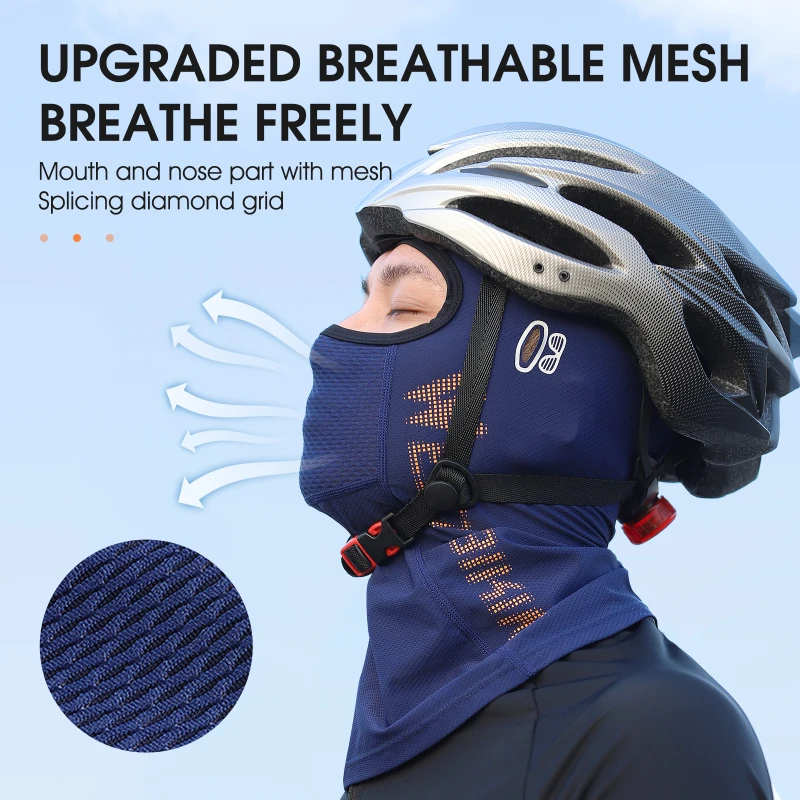 WEST BIKING Summer Cycling Caps Ice Silk Sun Protection Anti-UV Balaclava Bike Motorcycle Helmet Liner Hiking Fishing Sports Hat