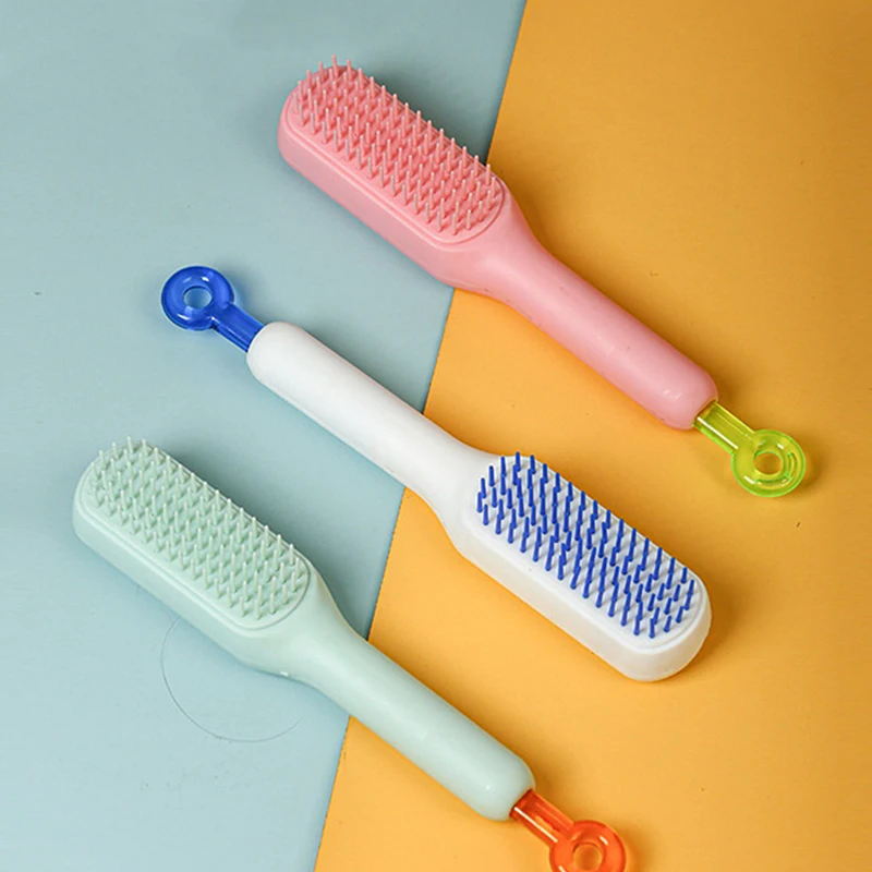 Portable Hair Comb Detangling Hair Brush Self-Cleaning Telescopic Anti Static Head Massager Travel Combs Hair Styling Accessorie