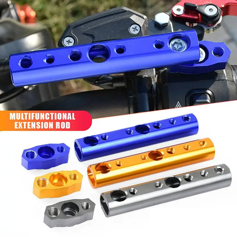 Multifunctional Aluminum Rearview Mirror Mount Extender Bracket for Motorcycle Scooter ATV Support Spotlight Cell Phone Holder