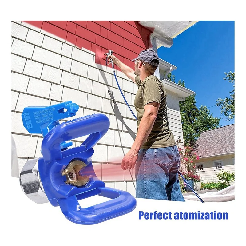 6Pc Spray Tips Reversible Airless Blue With 2Pc Nozzle Seats For Airless Sprayer