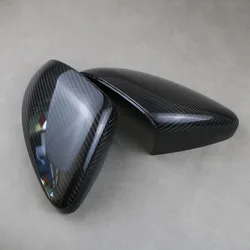Pair Carbon Fiber Mirror Cover Rear View Side Mirror Cap For VW Golf 7 7.5 MK7 2013-2019
