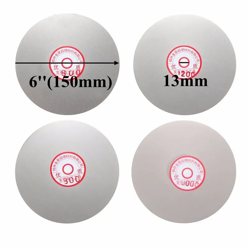 4pcs/set Diamond Polishing Disc 600 800 1200 3000 Grit Lapping Grinding 6\