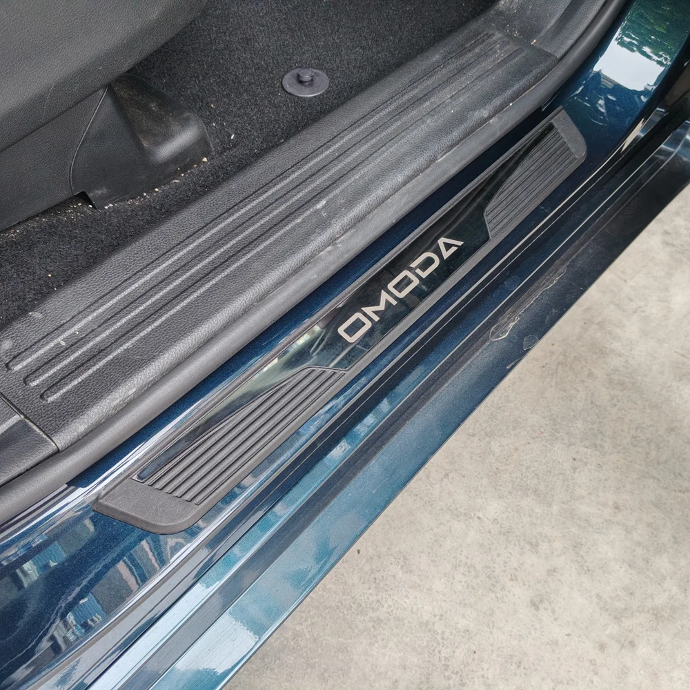 Für Omoda 7 PHEV C7 EV 2026 Zubehör Auto-Türschwellenschutz Einstiegsleisten Schwellenplatten Aufkleber Styling – Detail 3