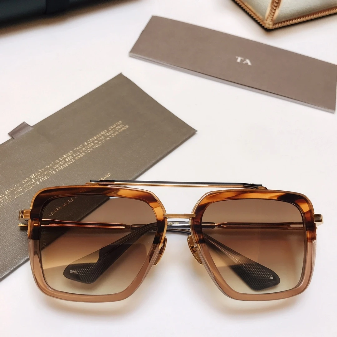 

Authentic For DIYTA DT MACH SEVEN Fashion Oversized UV400 Men Women Sun Glasses Alloy+Acetate Frame Male Couple Eyewear With Box