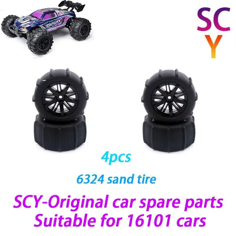 

SCY 16101 1/16 RC Car Original Spare Parts 6324 tire 4pcs Suitable for SCY 16101 16102 16103 Car