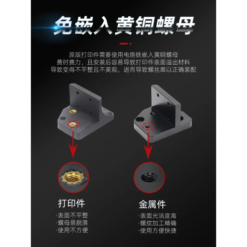 1set for VORON 0.2 Metal Structural parts CNC machined aluminum alloy set  Color Matching (compatible with R0 version)