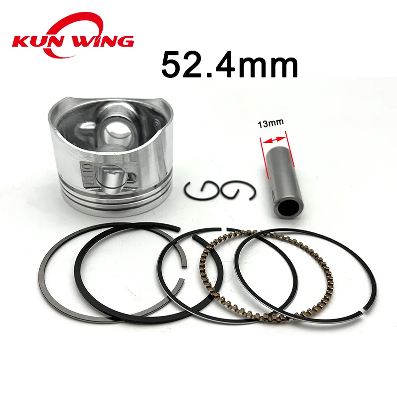 52.4mm Piston Ring Kit 13mm Pin For WS110 JD110 LIFAN 110 LF110 LF110-02 110 110cc Horizontal Engine Spare Parts